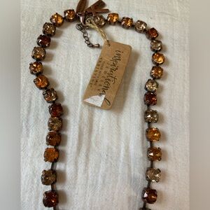 Inspirational Amber Colored Stones Necklace‎